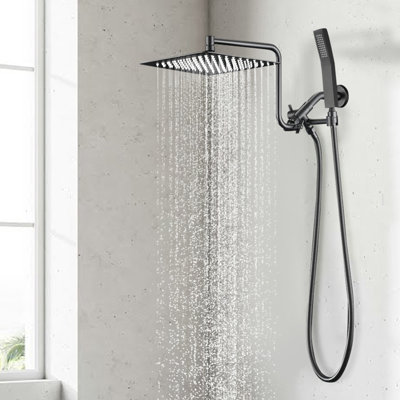 All Metal 10 Inch Shower Head With Handheld Spray Combo, Built-in Mode 3-way Diverter