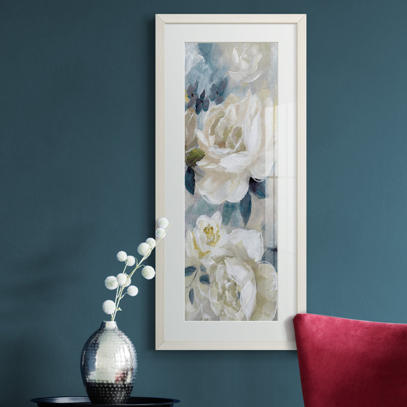 Peinture sur papier encadrée, Blanc