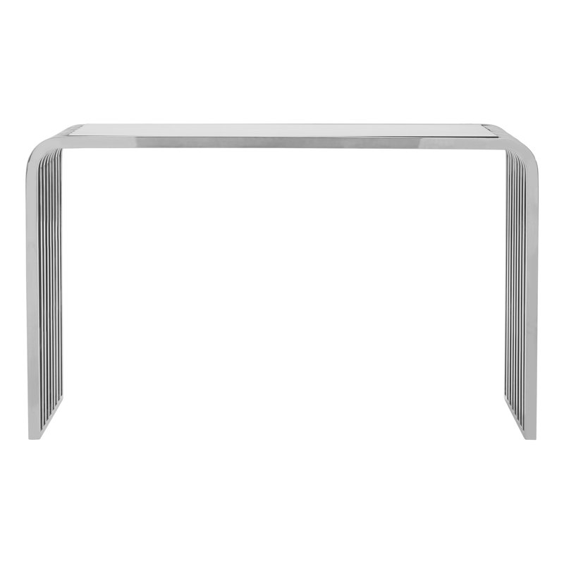 Garceau 130cm Glass Top Console Table