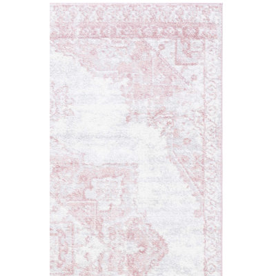 Tapis ivoire / gris / rose Lowrey