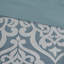 Ensemble d'édredon luxueux 8 pièces en jacquard turquoise et argent, pour une utilisation toute l'année et un élégant décor de chambre à coucher-119369677-119369683