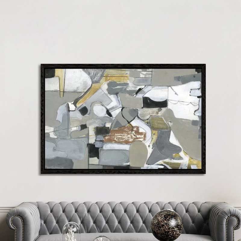 Impartial Thoughts I 1 Piece Wall Art on Canvas, 152.5 cm H x 101.5 cm W, Black Framed