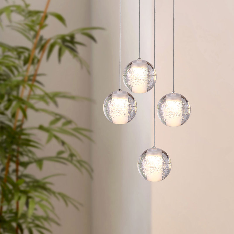 Luminaire suspendu sphère 4 lumières del cluster Veroniza