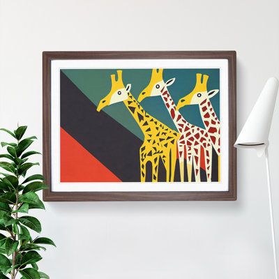 Abstract Giraffes - Single Picture Frame Print