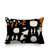 Orange brûlé / noir / blanc cassé