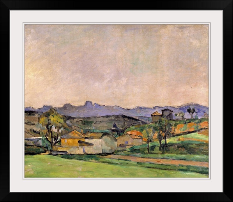 The Chaine De l par Paul Cezanne - reproduction imprimée, H 38 po x l 48 po x P 1,5 po, Toile
