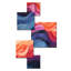 «Colorful Ripple Harmony Elegance II», ensemble d'art mural abstrait carré de 5