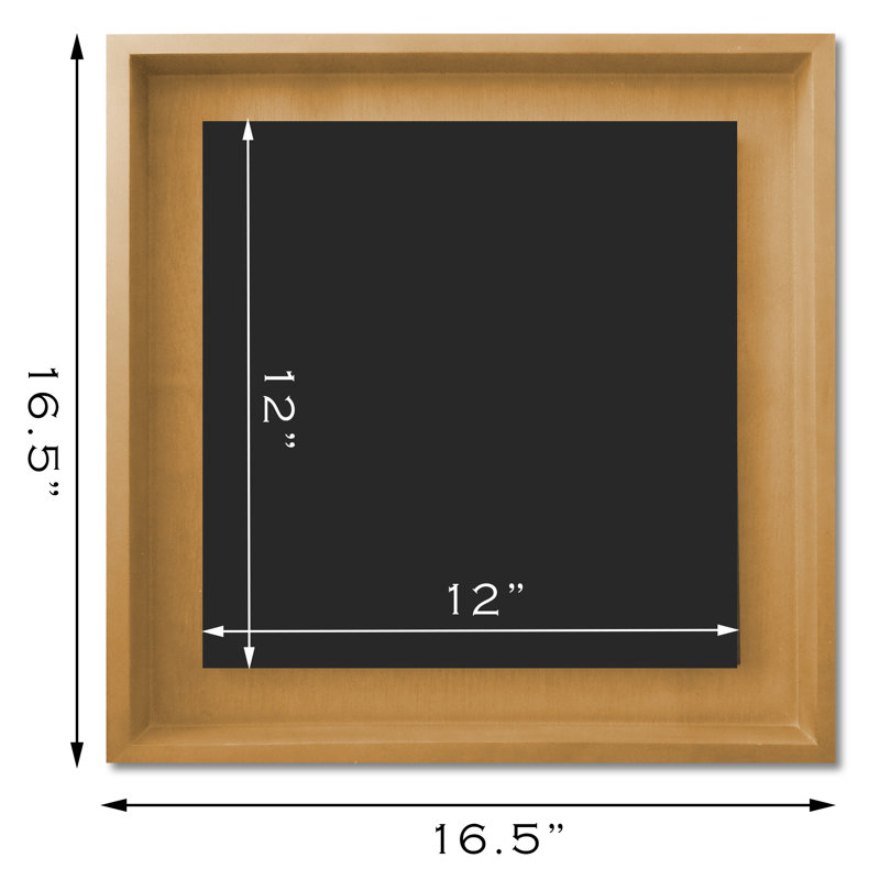 Bar Harbor Floating Platform Shadow Box, Natural/Black
