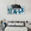 Peinture abstraite sur toile tendue