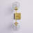 Zachary 2 Lights Armed Sconce in Brass-497321718