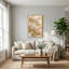 Ensemble de 1 tableau mural floral doré sur toile-129364280-129364288
