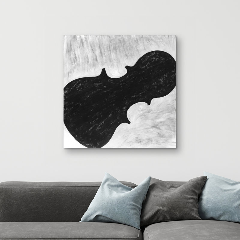 Violin silhouette - 32"x32" art on canvas