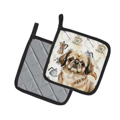Paire de porte-casseroles Sable Pekingese Coffee Bar