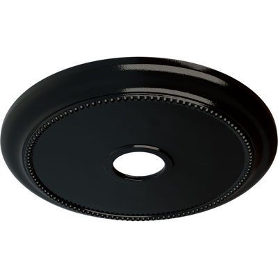 Endurathane Crendon Ceiling Medallion, 24 1/8"OD x 4 3/8"ID x 2 1/4"P (Fits Canopies up to 4 3/8"), Hand-Painted Black Pearl Finish