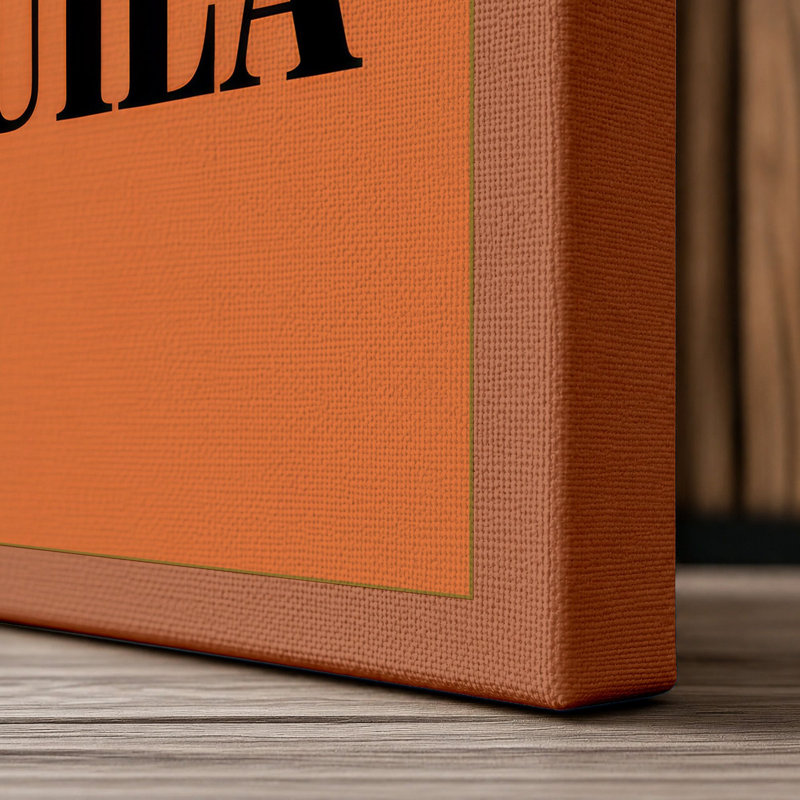 Tequila Retro - Wrapped Canvas, 30x20 - 76.2 x 50.8 cm, Terracotta Border