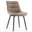 Chaise d'appoint rembourrée en similicuir Emsley avec pieds en métal-6037372