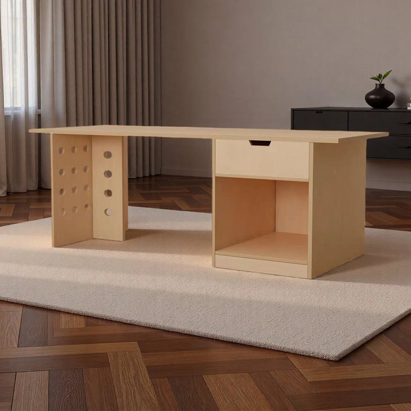 Bureau moderne et minimaliste, H 29,53 po x l 78,74 po x P 25,59 po