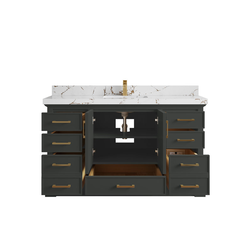 Meuble-lavabo simple avec plateau Charlotte 60