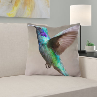 Coussin en jeté hummingbird