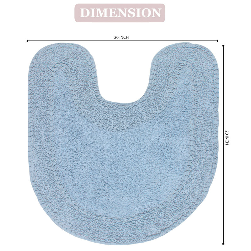 Concetta Plush Cotton Contour Mat, Blue