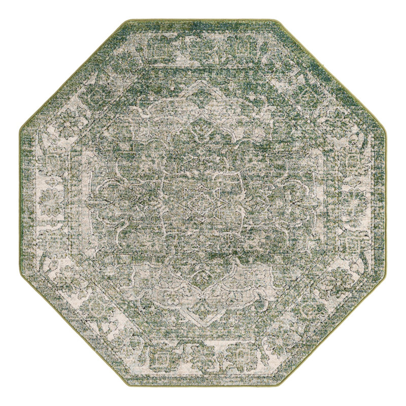 Alresford Oriental Indoor Rug, Octagon 5'1" x 5'1"