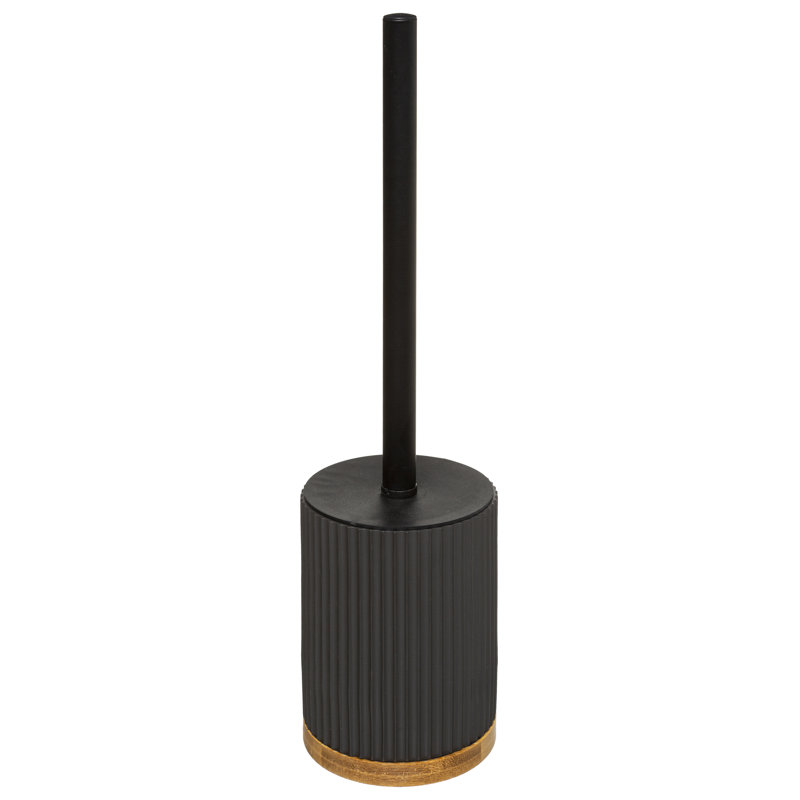 Modern Toilet Brush and Holder, Black