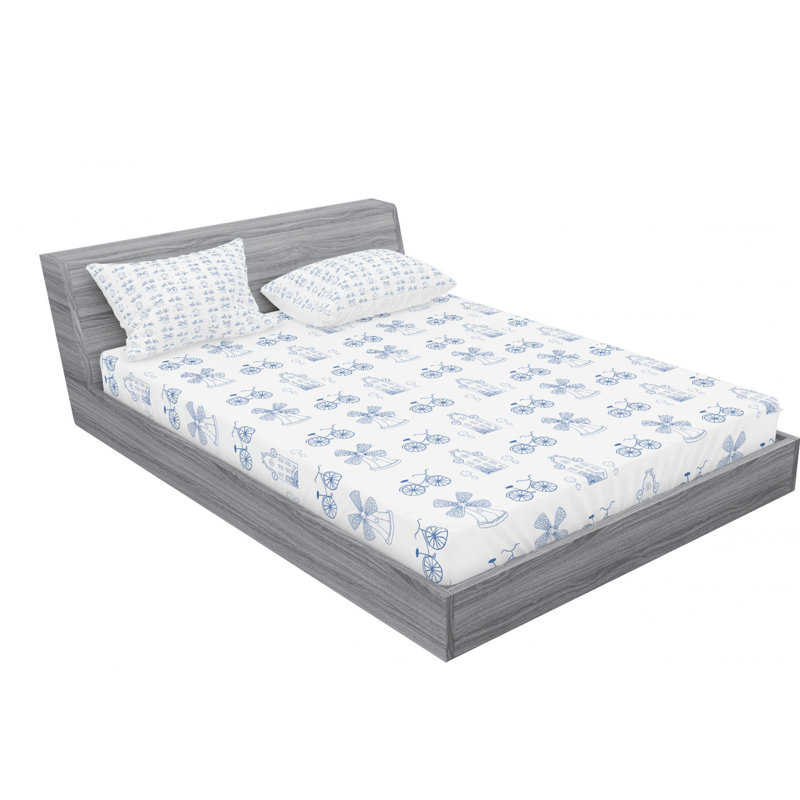 Microfiber Sheet Set, Queen Sheet Set + Fitted Sheet + 2 Pillowcases