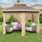 13' X 13' Pop Up Gazebo Hexagonal Outdoor Canopy Shelter Instant Patio Gazebo Tent With Mesh Netting-109762851