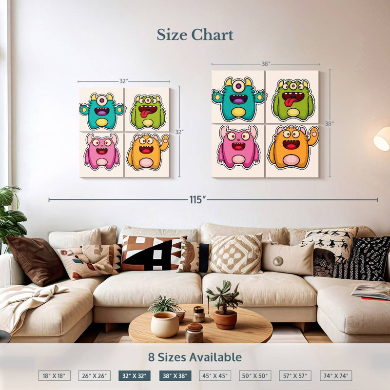 Ashelle Baby Monsters Hello, H 32 po x l 32 po