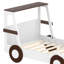 Lit plateforme en forme de voiture avec tablettes de rangement et cadre en bois-122581913