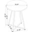 Table bistro ronde de 35 po de hauteur pub avec finition chêne brun, pieds de finition et base géométrique évasée, idéale pour 2 personnes