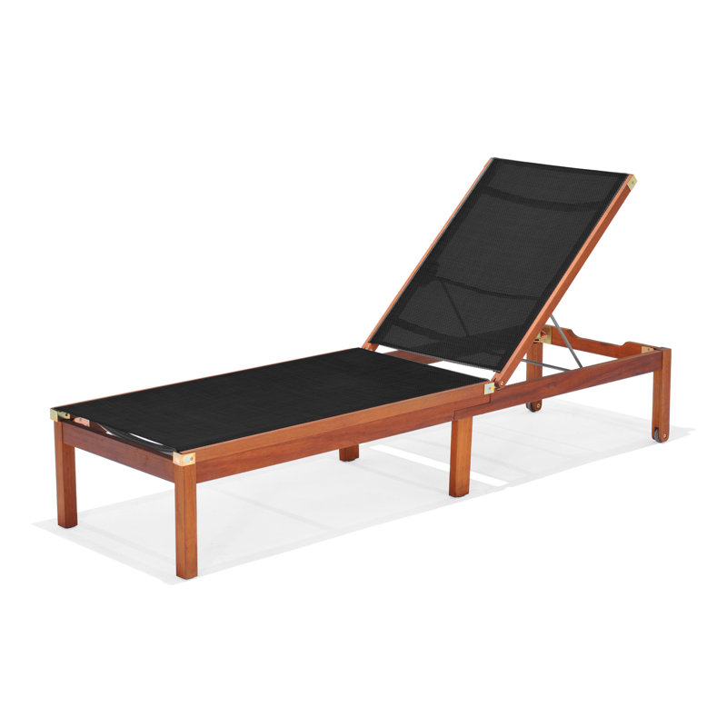 Chaise longue inclinable Brighton, Noir, 76