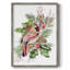 Cardinal Holly Christmas Collection B, reproduction encadrée - bois massif