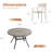 4-Person Round Patio Dining Set with Metal Dining Table and 4 Stackable Metal Armrest Chairs-271952414