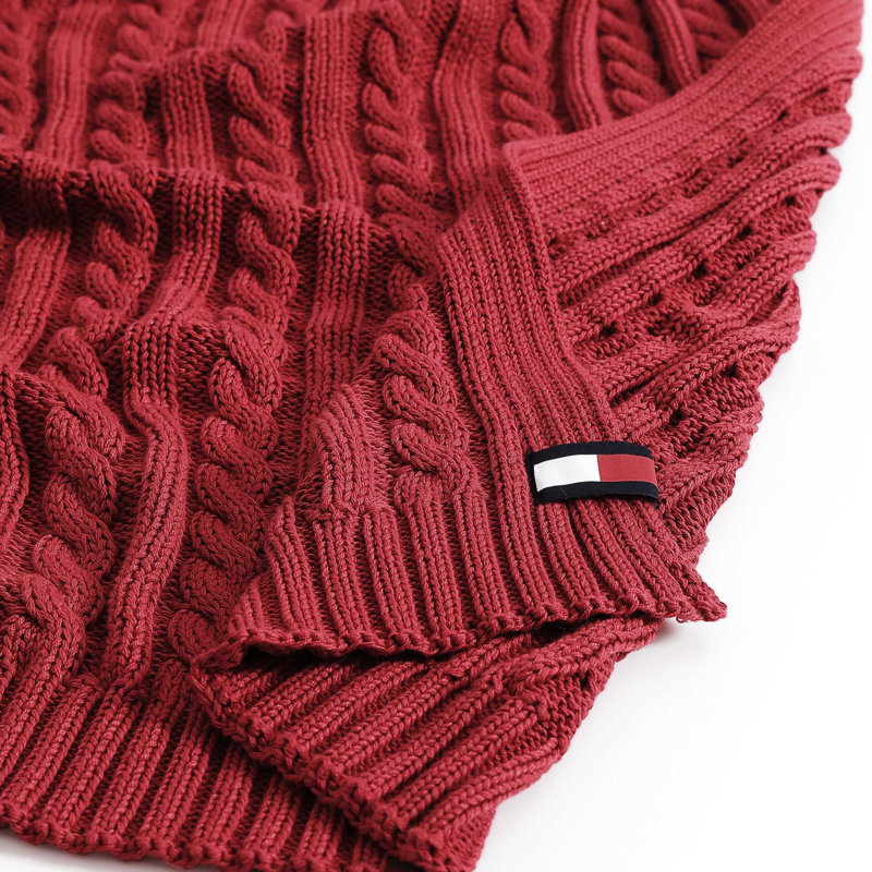 Jeté uni Tommy Hilfiger, Rouge