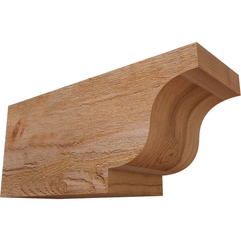 Newport Rough Sawn Rafter Tail, Western Red Cedar, 8" H x 18" W x 6" D