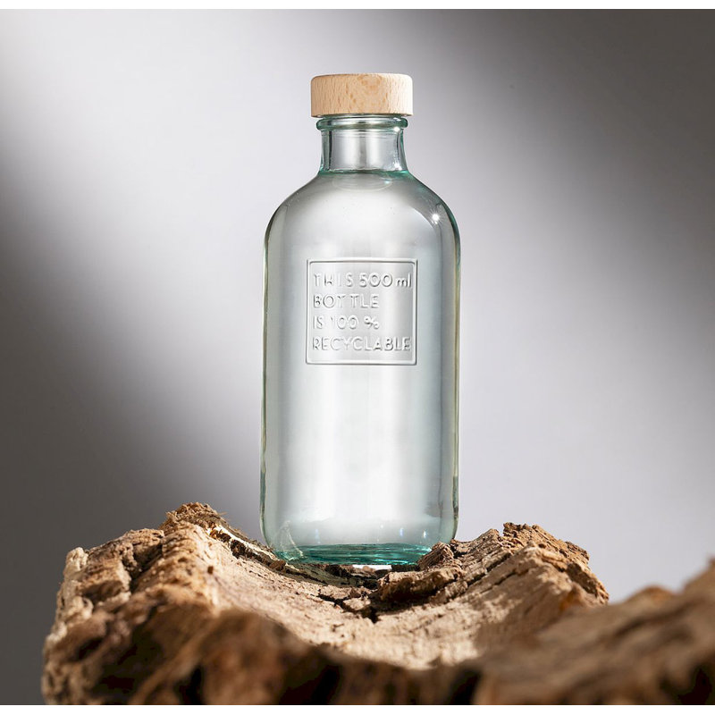 Bouteilles décoratives en verre transparent intérieur / extérieur de 5,8 po.