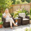 2 - Person Patio Dining Set with Square Table-1969954633