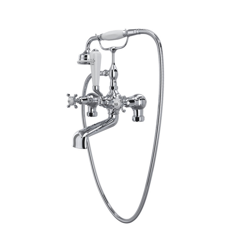 Edwardian™ Deck Mounted Clawfoot Tub Faucet, Polished Nickel