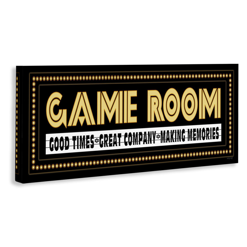Arcade Game Room Quote Vintage Style Sign by Cindy Jacobs - Textual Art, 24" W x 10" H