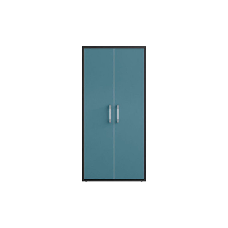 Aseem Single Storage Cabinet ( 73.43'' H x 35.43'' W x 17.72'' D), Blue Gloss