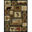 Tapis brun et beige de style Sud-Ouest-16344784