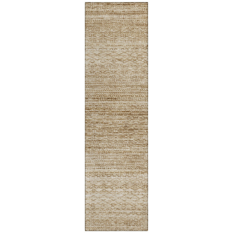 Machine Washable Indoor/Outdoor Amanda ACN2150 Striped Rug, Runner 2'3" x 7'6"