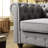 Upholstered Tufted Loveseat Couch,Chesterfield Sofa loveseat with Armrest Scroll Arm Sofa Couch, Sectional Sofa for Living Room Office-1363968497