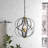 Avers 4 - Light Unique Geometric Chandelier Wrought Iron Accents(17.3")-2055892142