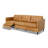 Christopher Tan Leather Electric Inclining Sofa Left Facing