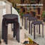 Chaises de salle à manger empilables en bois cintré de 18 pouces avec plateau rond Altonia, ensemble de 4-1311081688