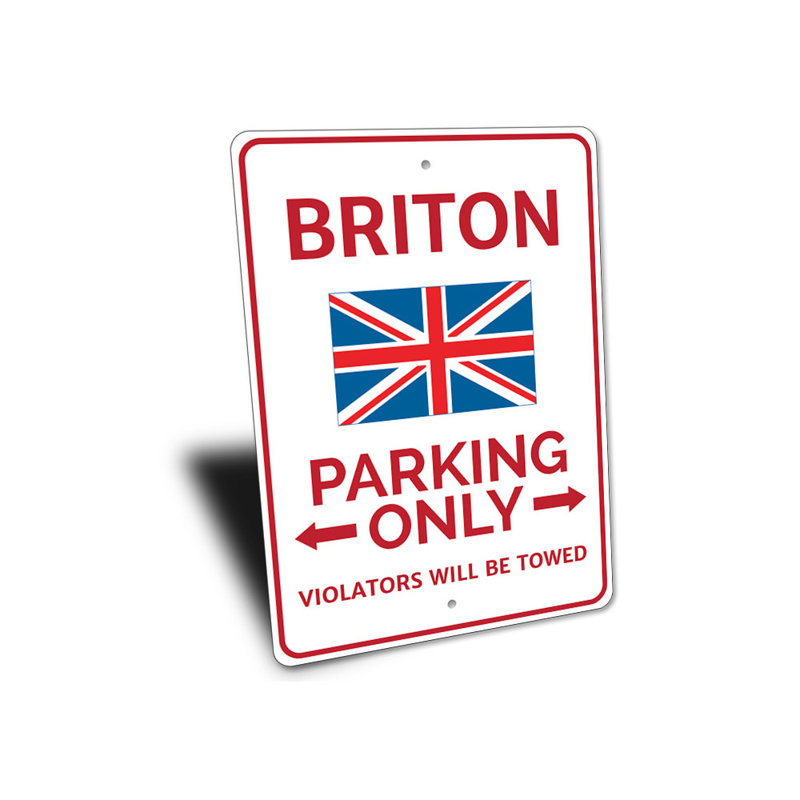 Enseigne en aluminium Briton, H 18 po x l 12 po x P 0,06 po