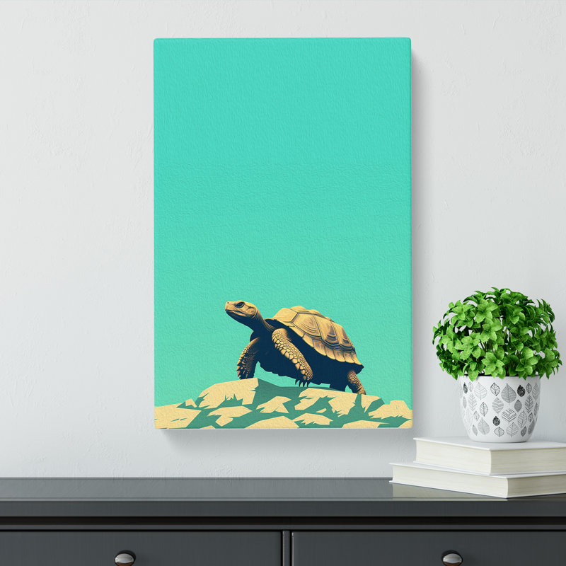 Tortoise Minimalism - Print, 76cm H x 50cm W x 3cm D