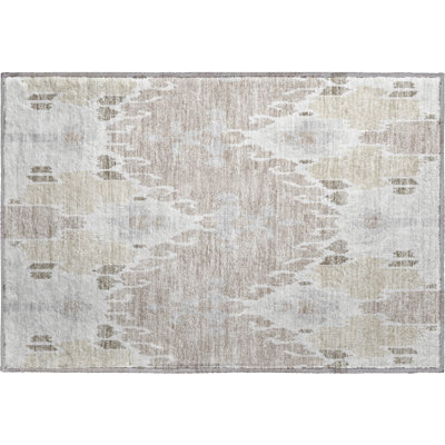 Premium Machine Washable Prisco Ivory Rug